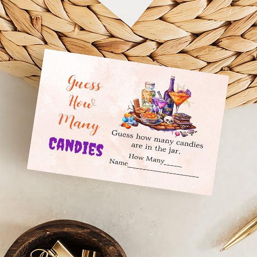 Ghost Halloween raad hoeveel Snoepjes er spelen Informatiekaartje