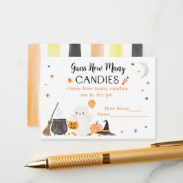 Ghost Halloween raad hoeveel Snoepjes er spelen Informatiekaartje