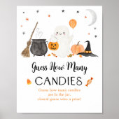 Ghost Halloween raad hoeveel Snoepjes er spelen Poster (Voorkant)