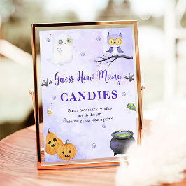 Ghost Halloween Raad hoeveel Snoepjes spel Poster