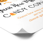 Ghost Halloween raad hoeveel snoepkernen spelen Poster (Hoek)