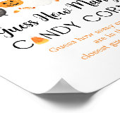 Ghost Halloween raad hoeveel snoepkernen spelen Poster (Hoek)