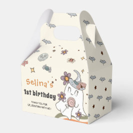 Ghost Halloween Retro Groovy Verjaardag Favoriet B Bedankdoosjes