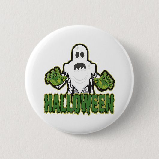 Ghost Halloween Ronde Button 5,7 Cm (Voorkant)