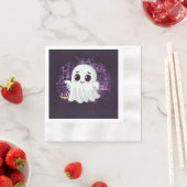 Ghost Halloween Schattige illustratiepapier servet (Insitu)