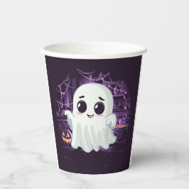 Ghost Halloween Schattigee Illustratie Papier cup Papieren Bekers