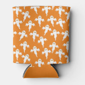 Ghost Halloween Sinaasappel en wit Blikjeskoeler (Voorkant)