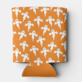 Ghost Halloween Sinaasappel en wit Blikjeskoeler (Achterkant)