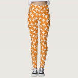 Ghost Halloween Sinaasappel Leggings<br><div class="desc">Veel kleine witte geesten op een oranje achtergrond. Een leuk patroon voor hen die van schattige en spookachtige dingen houden. Bijzonder leuk voor Halloween. Originele kunst van Nic Squirrell.</div>