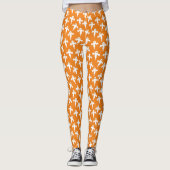 Ghost Halloween Sinaasappel Leggings (Voorkant)