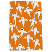 Ghost Halloween Sinaasappel Medium Cadeauzakje (Voorkant)