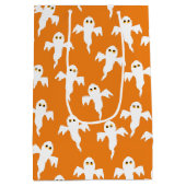Ghost Halloween Sinaasappel Medium Cadeauzakje (Achterkant)