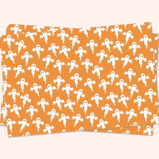 Ghost Halloween Sinaasappel Tissuepapier