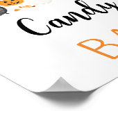 Ghost Halloween Snoep Bar Party Sign Poster (Hoek)