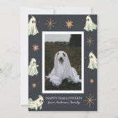 Ghost Halloween Spooktacular Familie Foto  Feestdagenkaart (Voorkant)