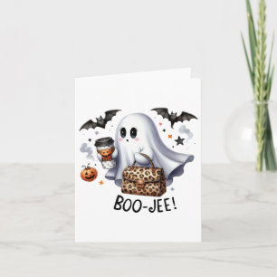 Ghost Halloween Spooky Book Herfst Halloween Ghost Kaart