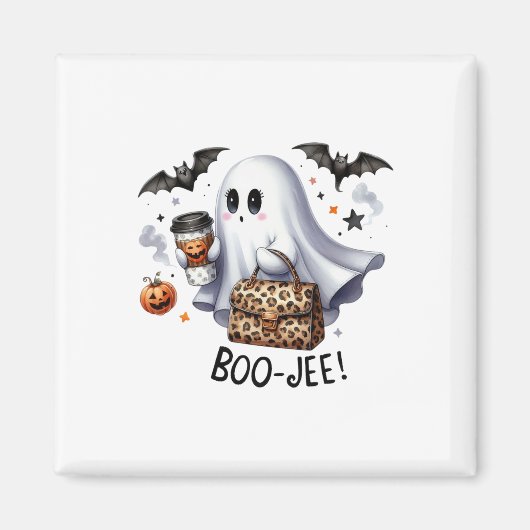 Ghost Halloween Spooky Book Herfst Halloween Ghost Magneet (Voorkant)