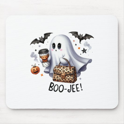 Ghost Halloween Spooky Book Herfst Halloween Ghost Muismat (Voorkant)