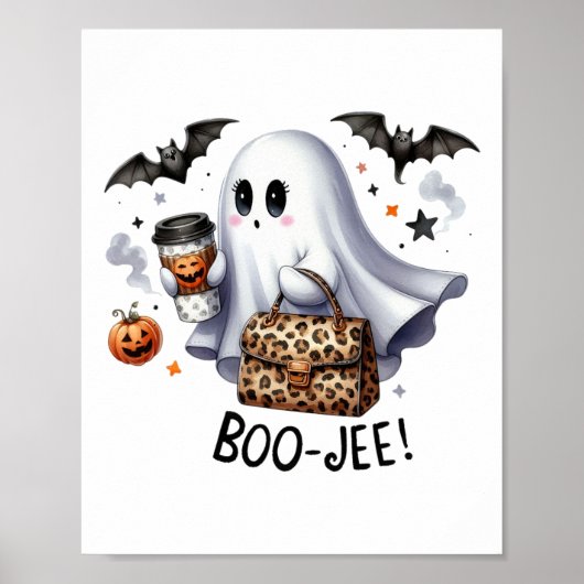Ghost Halloween Spooky Book Herfst Halloween Ghost Poster (Voorkant)