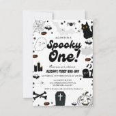 Ghost Halloween Spooky Een Eerste Verjaardag Kaart (Voorkant)