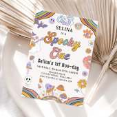 Ghost Halloween Spooky One Groovy 1e Verjaardag Kaart