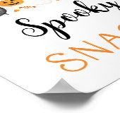 Ghost Halloween Spooky Snacks Party Sign Poster (Hoek)