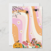 Ghost Halloween Spooky Vibes Retro Groovy Verjaard Kaart (Achterkant)