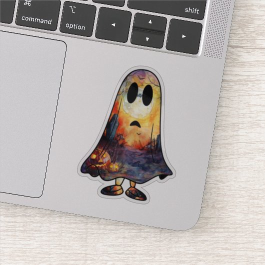 Ghost Halloween Sticker (Detail)