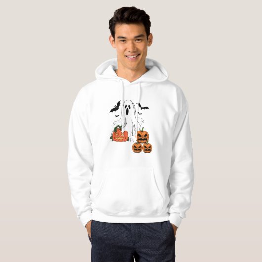 Ghost Halloween Sweatshirt, Hoodie (Voorkant volledig)