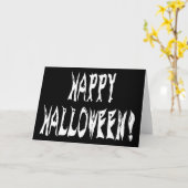 Ghost Halloween Text Kaart (Gele Bloem)