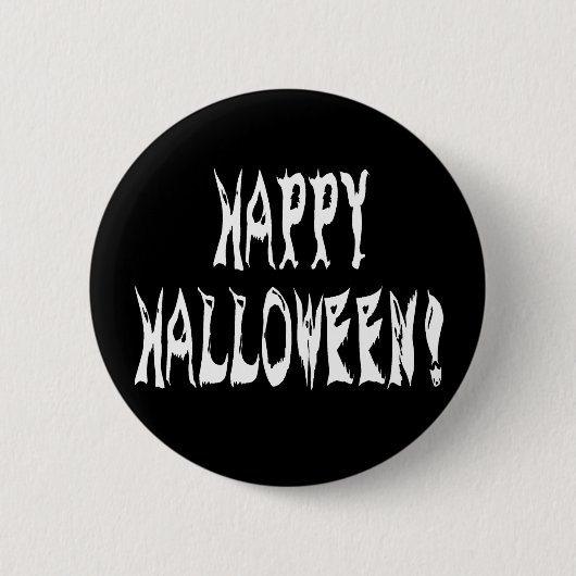 Ghost Halloween Text Ronde Button 5,7 Cm (Voorkant)