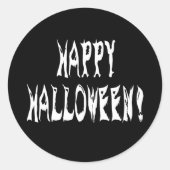 Ghost Halloween Text Ronde Sticker (Voorkant)