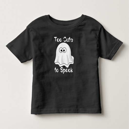 Ghost Halloween "too Cute to Spook" Kinder Shirts (Voorkant)