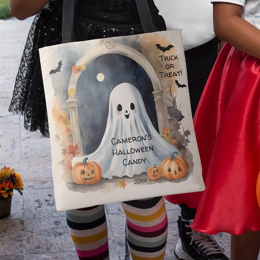 Ghost Halloween Trick or treat Snoep Tote Bag