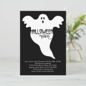Ghost Halloween Uitnodiging (Staand voorkant)