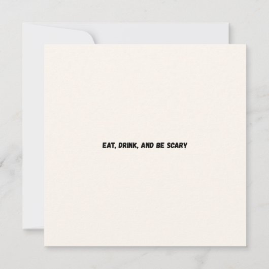 Ghost Halloween Uitnodiging (Achterkant)