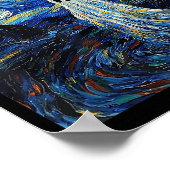 Ghost Halloween - Van Gogh Style - Starry Night  Poster (Hoek)