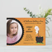 Ghost Halloween Verjaardag Kaart (Staand voorkant)