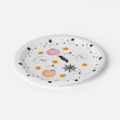 Ghost Halloween Verjaardag Roze Spooktacular Papieren Bordje (Gekanteld)