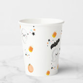 Ghost Halloween Verjaardag Roze Spooktacular Party Papieren Bekers (Links)