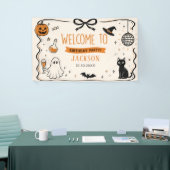 Ghost Halloween Verjaardag Spandoek (Beurs)