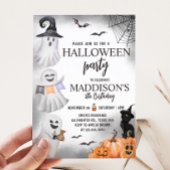 Ghost Halloween verjaardagsfeestje Kaart