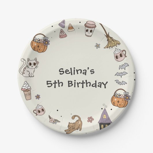 Ghost Halloween Verjaardagsfeestje Papier Borden Papieren Bordje (Voorkant)