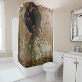 Ghost halloween vrouw douchegordijn (In situ)