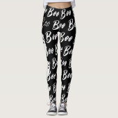 Ghost Halloween wit zwart boek Leggings (Voorkant)