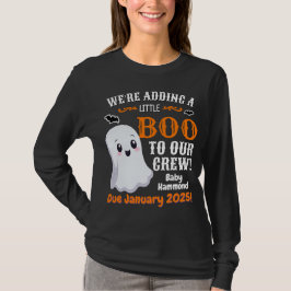 Ghost Halloween zwangerschapsaankondiging met lang T-shirt