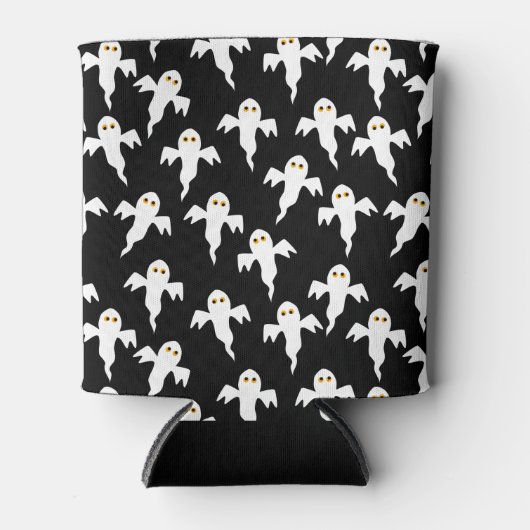 Ghost Halloween zwart en wit Blikjeskoeler (Voorkant)