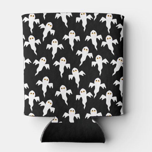 Ghost Halloween zwart en wit Blikjeskoeler (Achterkant)