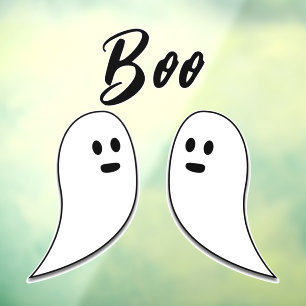 Ghost Halloween zwart wit boek Raamsticker