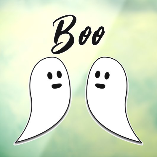 Ghost Halloween zwart wit boek Raamsticker (Vel 3)